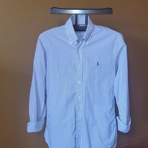 Mens purple/white button up
